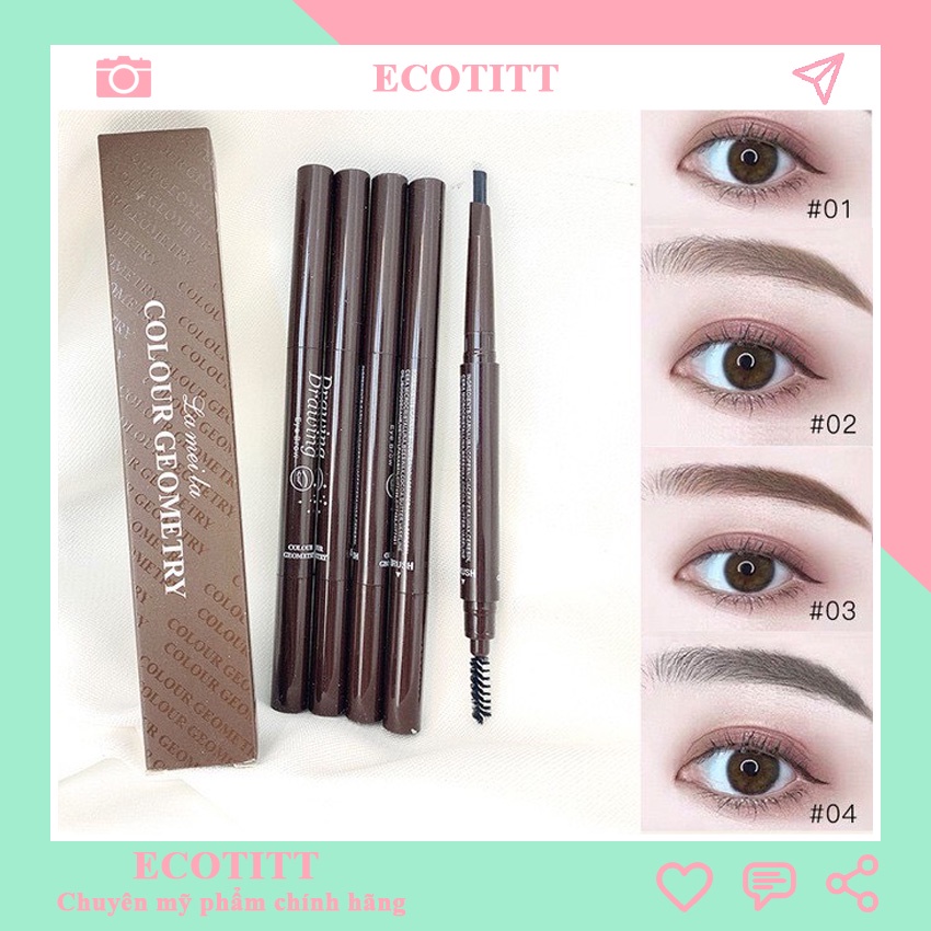 Chì kẻ mày Drawing Color Geometry Eyebrow ECOTITT CKM01