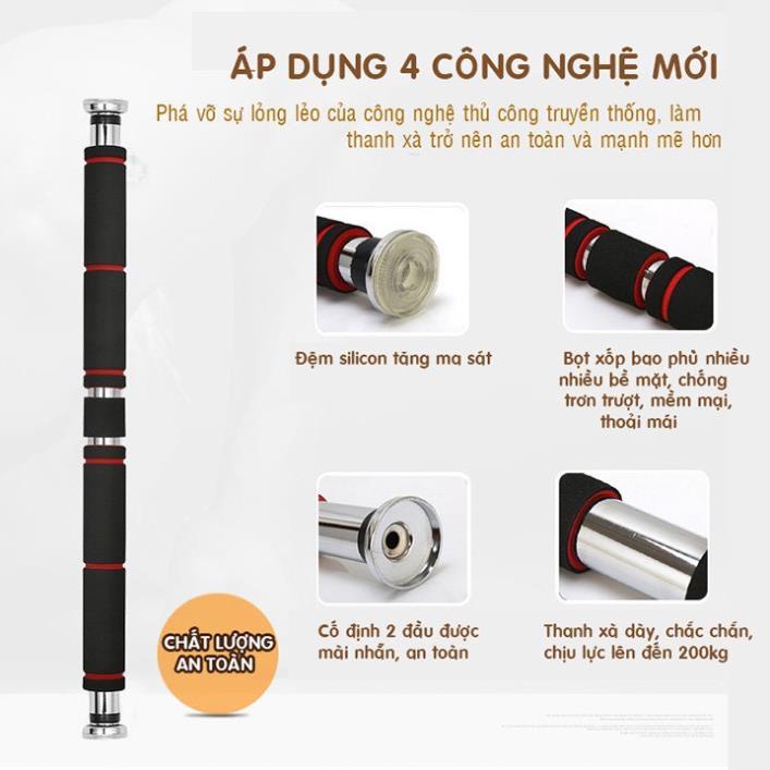 Xà Đơn Treo Tường, Gắn Cửa Tập Gym Tăng Cơ Bắp Centosy - Tải Trọng Tối Đa 120Kg Nhiều Kích Thước