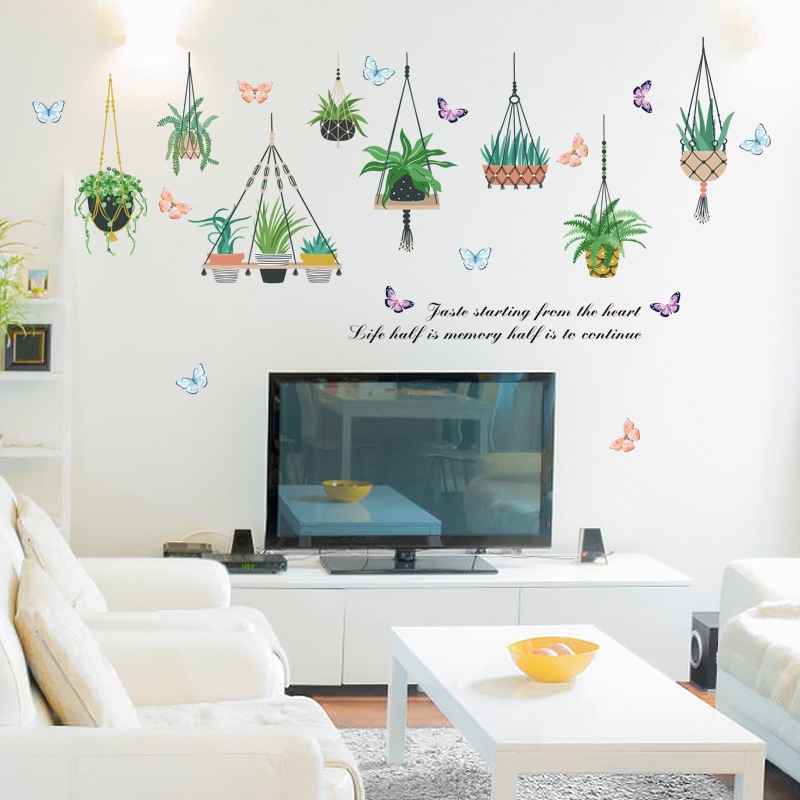 Decan dán tường, decan dán phòng đẹp hình cây xanh tươi SK9329