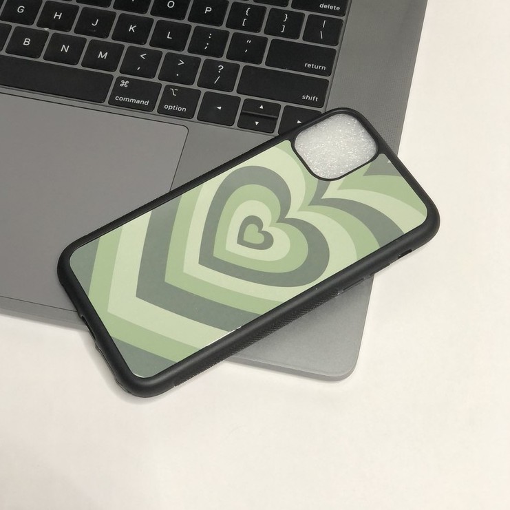 Ốp lưng cao cấp THINKCASE IPHONE Green Heart Wallpaper