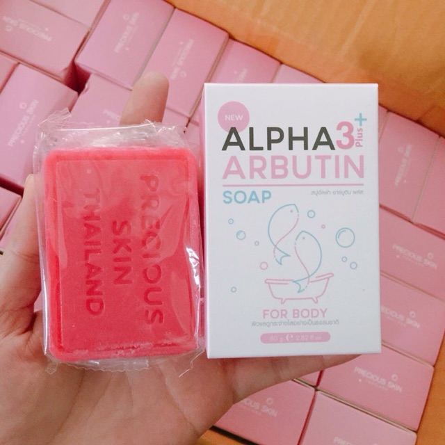 Soap Xà Phòng Tắm Trắng Da Body ALPHA ARBUTIN 3+ Plus 80g - Thái Lan