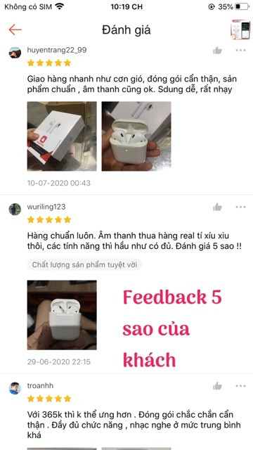 AirPods 2️⃣ (Đổi Tên - Định Vị - PopUp - Sạc Không Dây) Dùng cả IOS và Android - BH 1 ĐỔI 1