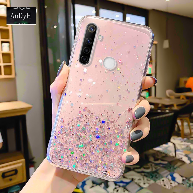 Ốp điện thoại TPU mềm in hình tàu vũ trụ lấp lánh cho Oppo Realme X Xt C3 3 5 Pro 5i Pro 6i Pro