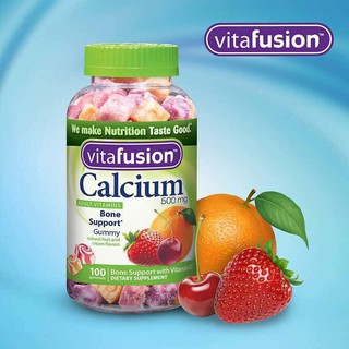 Kẹo bổ xung canxi dành cho người lớn Vitafusion Calcium 500 mg Gummy Vitamins for Adults 100 viên