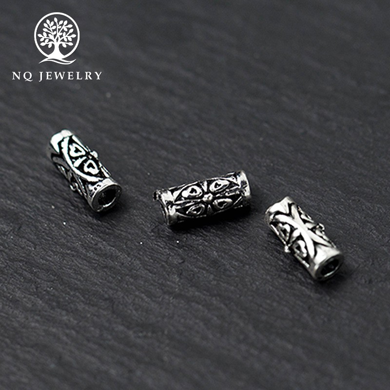 Charm bạc chặn hạt hình ống trụ nhỏ - NQ Jewelry