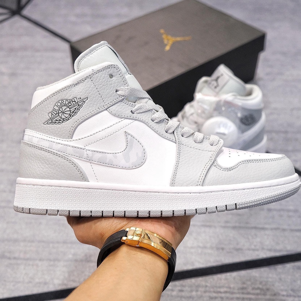 Giày Jordan Cao Cổ, Jd1 Camo cổ cao Chuẩn SC Hàng Đẹp full box bill