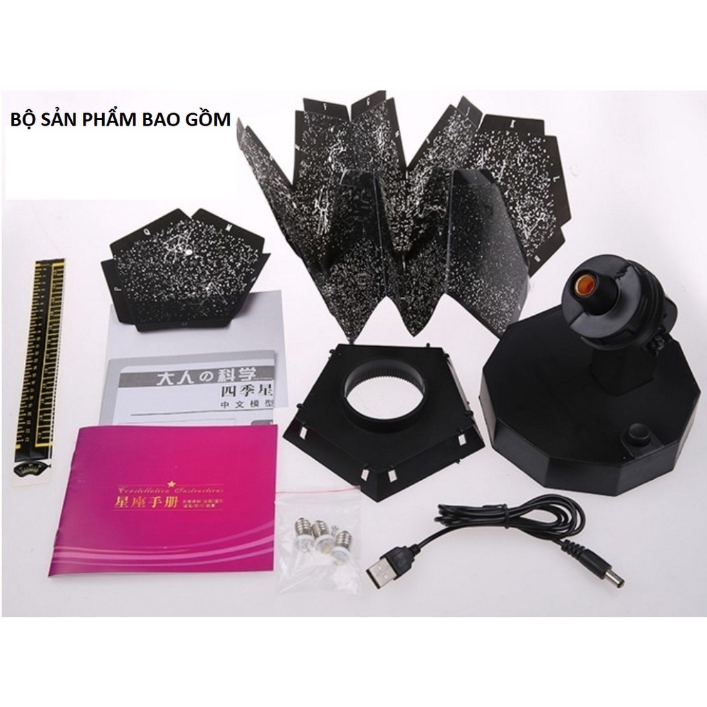 Đèn Chiếu Sao Ngân Hà Huyền Ảo Đèn Ngủ Để Bàn Cổng USB