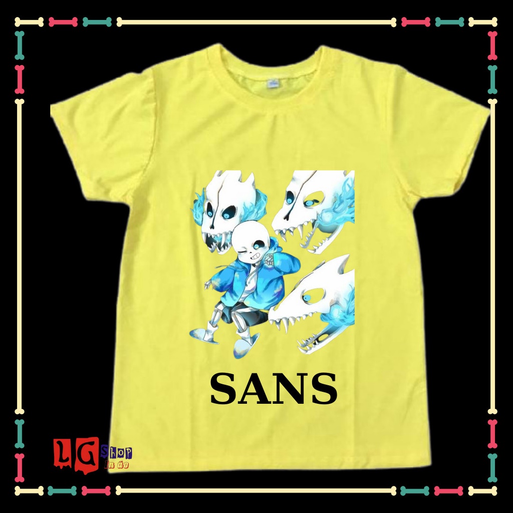 ÁO THUN IN HÌNH SANS UNDERTABLE - BIỆT ĐỘI GANGSTER CHO BÉ TRAI ( TỪ 10KG ĐẾN 90KG)