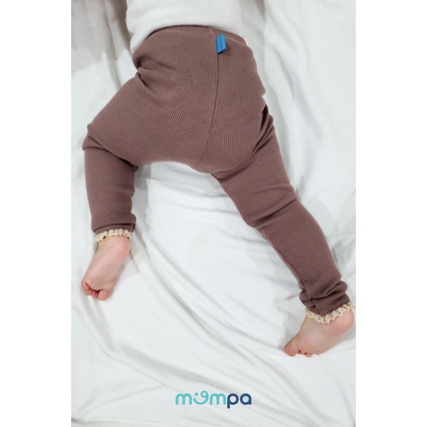 Set 2 quần legging bé gái vải tăm Mompa cho bé gái từ 6 đến 36 tháng MP 816