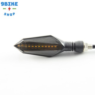 Đèn xi nhan xe máy xương cá 2 màu 12LED