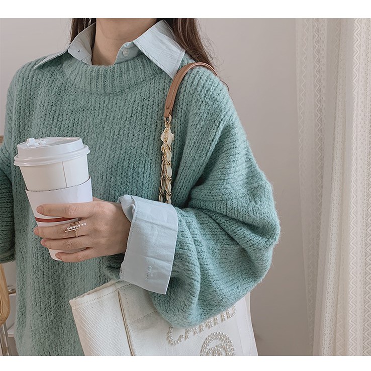 ORDER Áo len xanh dương mềm mại