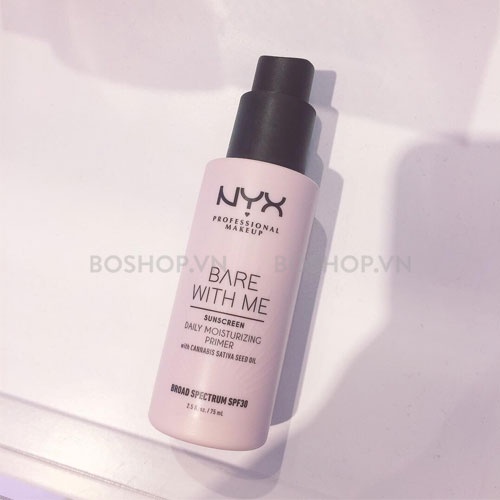 KEM CHỐNG NẮNG, DƯỠNG ẨM, LÓT TRANG ĐIỂM HẰNG NGÀY NYX BARE WITH ME SUNSCREEN DAILY MOISTURIZING PRIMER 75ML - 9637