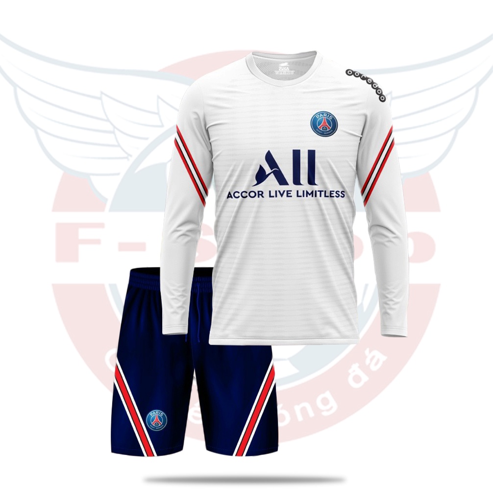 (Dài tay) Bộ quần áo bóng đá câu lạc bộ Paris Saint Germain 2021 - Áo bóng dài tay CLB giải vô địch Pháp