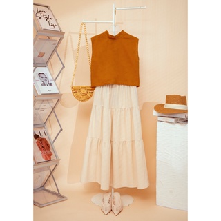 MORI - Áo linen cổ trụ