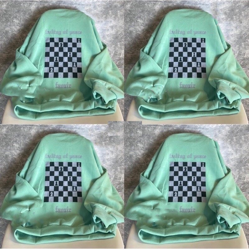 Áo Nỉ 3 Màu Cờ Vua PEONYB Unisex [FREESHIP]🌸 Sweater form rộng tay bồng, hoodie cổ tròn vintage cá tính nam nữ Ulzzang 🌸 | BigBuy360 - bigbuy360.vn