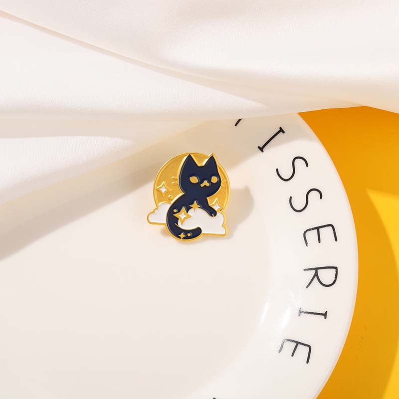 Ghim cài áo hình mèo hoạt hình dễ thương dành cho nữ