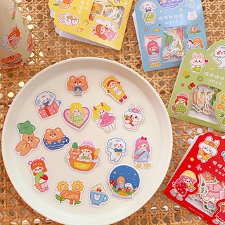 💥SET 60 MIẾNG DÁN STICKER MÀU SẮC DỄ THƯƠNG KHÔNG TRÙNG LẶP💥
