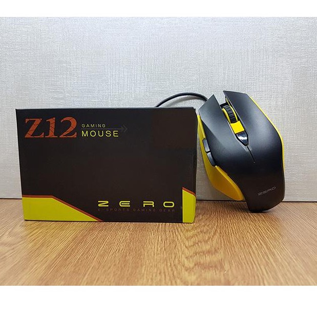 Chuột máy tính gaming có dây Metoo Zero Z12 (Vàng Đen)
