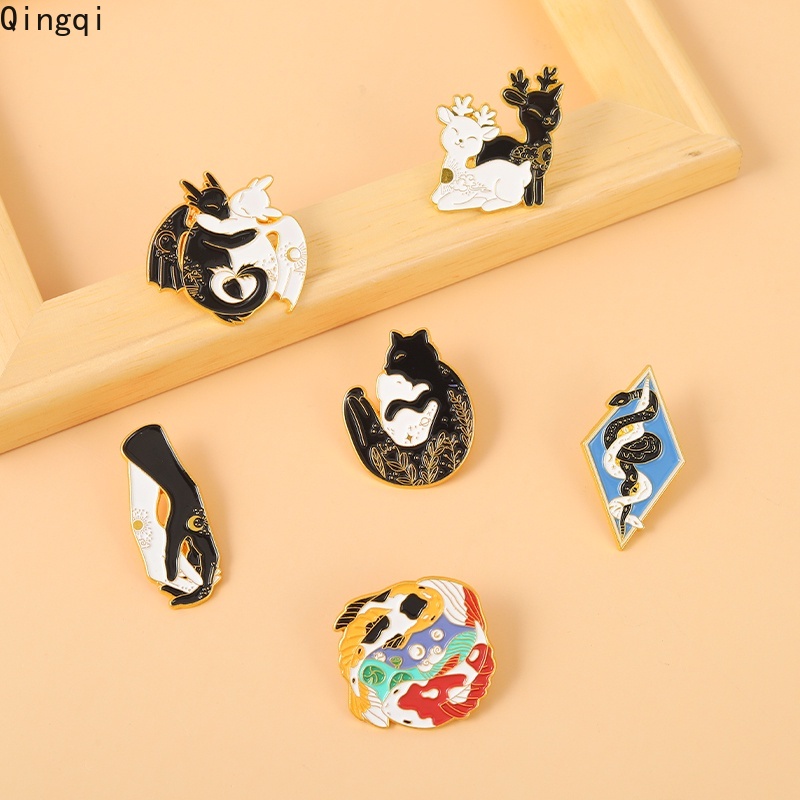 Ghim cài áo MISS ZOE tráng men hình động vật hoạt hình thích hợp làm quà tặng