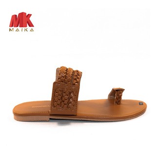 Dép Quai Ngang Xỏ Ngón Thời Trang S121 Nâu MK MAIKA
