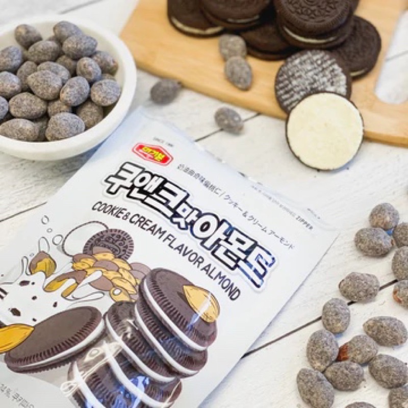 Hạnh nhân vị cookies & cream hàn quốc 180g MURGERBON COOKIE & CREAM FLAVOR ALMOND