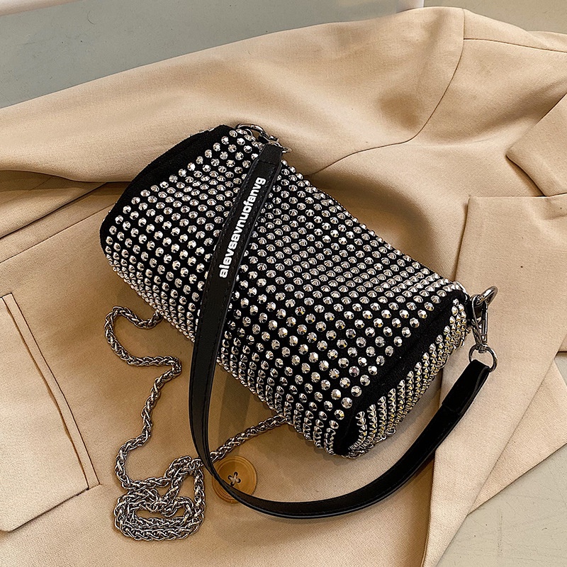 Túi Đeo Vai Đính Đá Lấp Lánh Thời Trang Sang Trọng Cho Nữ