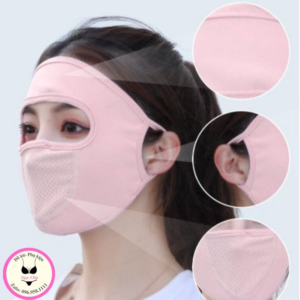 Khẩu trang vải ninja chất cotton cao cấp thông hơi thoáng khí che toàn mặt chống nắng chống bụi KT02