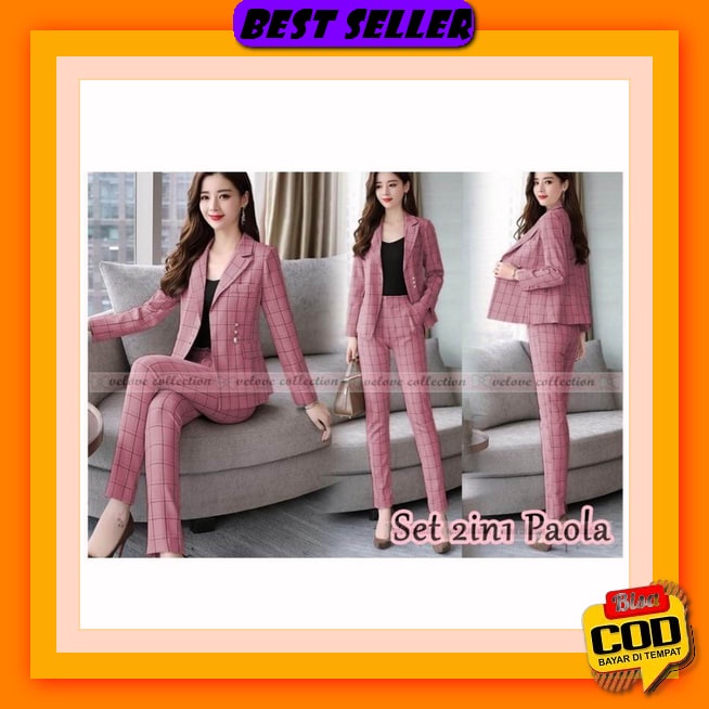 Gf Hoola Áo Khoác Blazer Vải Lanh Hàn Quốc Mới Nhất Công Sở Nữ Có Hộp Đựng Gk34 - Bụi
