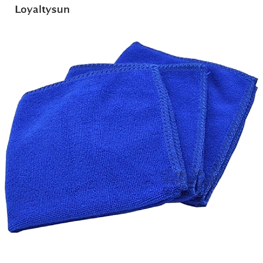 Set 5 khăn lau xe hơi vải sợi nhỏ mềm mại màu xanh dương