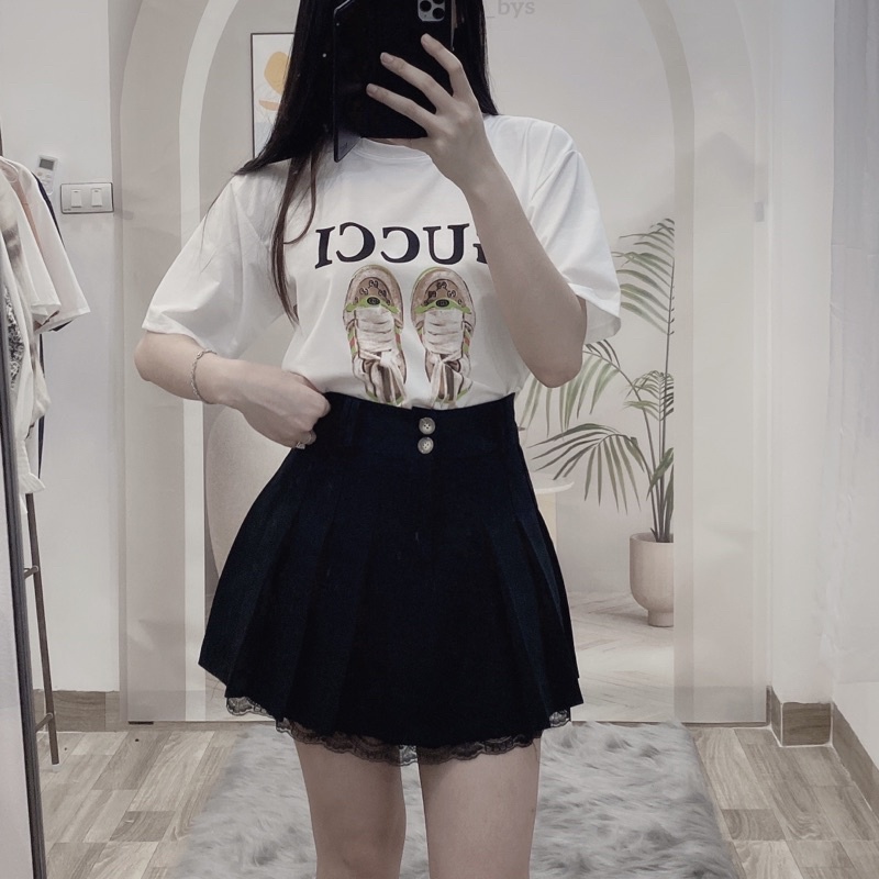 【Mizinstore】 Chân Xếp Ly Ngắn Cạp Cao Phối Ren Chất Tuyết Mưa Dày Mịn Cao Cấp (2 Lớp) | BigBuy360 - bigbuy360.vn