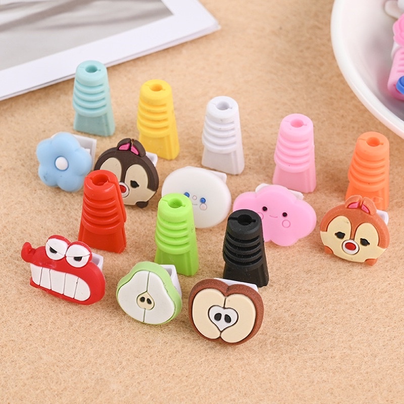 Nút Gắn Đầu Thú Bảo Vệ Dây Cáp Sạc Chống Gãy Đứt Hình Thú Ngộ Nghĩnh