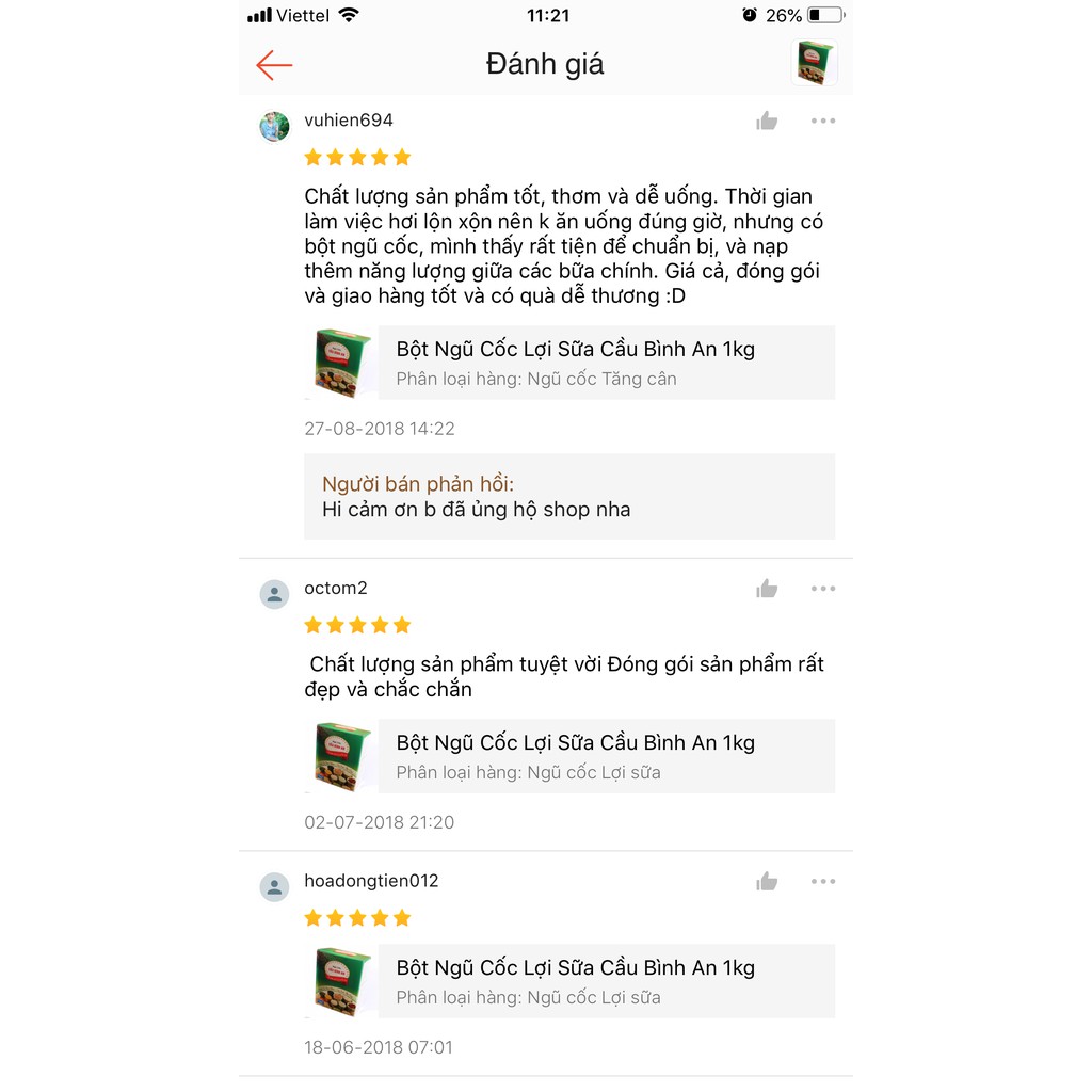 BỘT NGŨ CỐC LỢI SỮA DINH DƯỠNG CẦU BÌNH AN 1KG | BigBuy360 - bigbuy360.vn