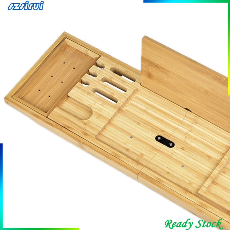 Khay Đựng Đồ Dùng Bằng Gỗ Tiện Dụng Cho Bồn Tắm / Spa