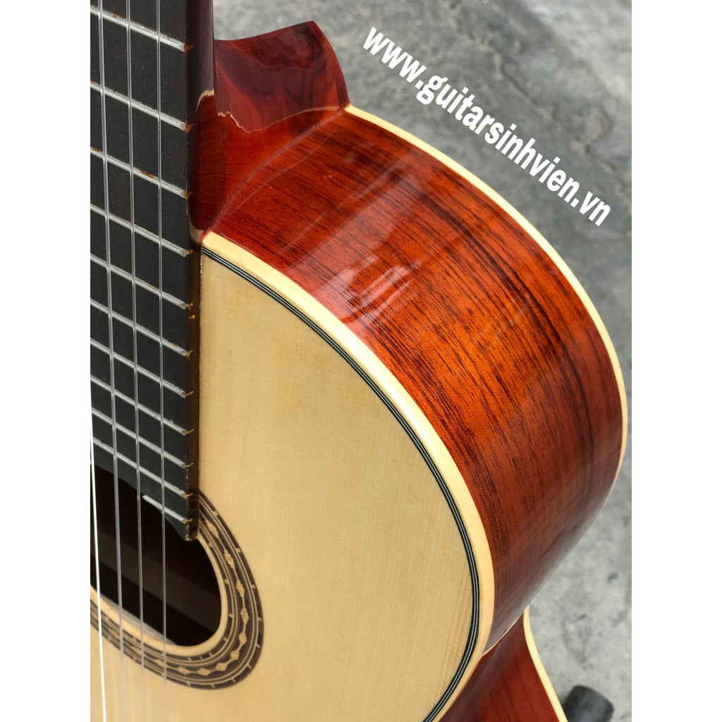 Guitar classic GỖ NGUYÊN TẤM CÓ TY CHỈNH CẦN SV-C2 _ đàn guitar classic gỗ thịt giá rẻ