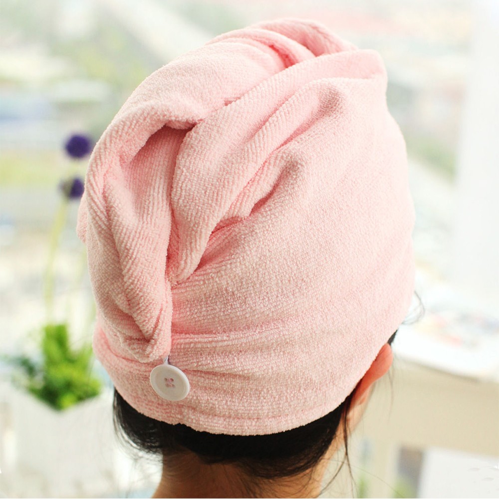 Khăn Quấn Tóc Bằng Sợi Micro Nhanh Khô Tiện Dụng Cho Nữ