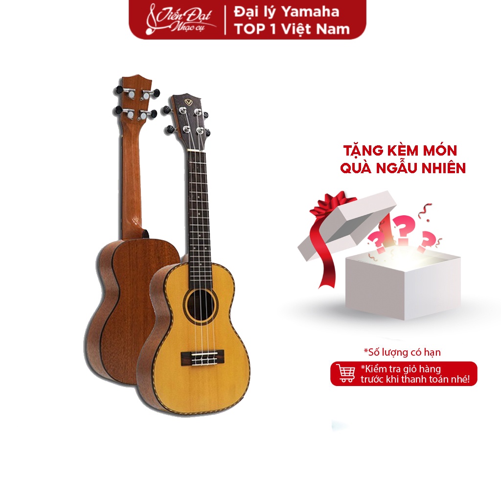 Đàn Ukulele Concert Valote VA 24M01, 24M02, 24R01 Cao Cấp, Âm Thanh Hay