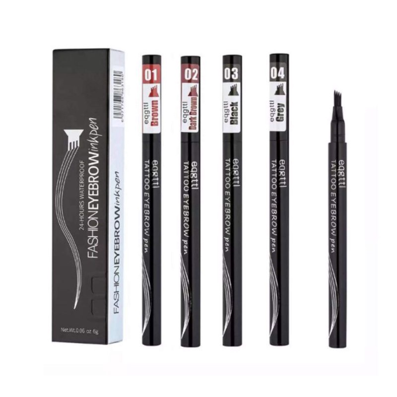 Bút phẩy sợi lông mày 4D có 2 màu nâu và nâu đen