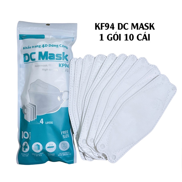 (Gói 10 Cái) Khẩu Trang Y Tế KF94 DC Mask