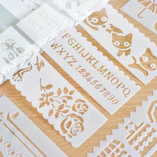 Set 8 Thước Vẽ Hình Trang Trí Sách Kỉ Niệm Cho Bé