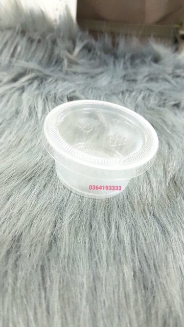 Hộp nhựa đựng sốt nước chấm 60ml hũ sốt 100 cái kèm nắp