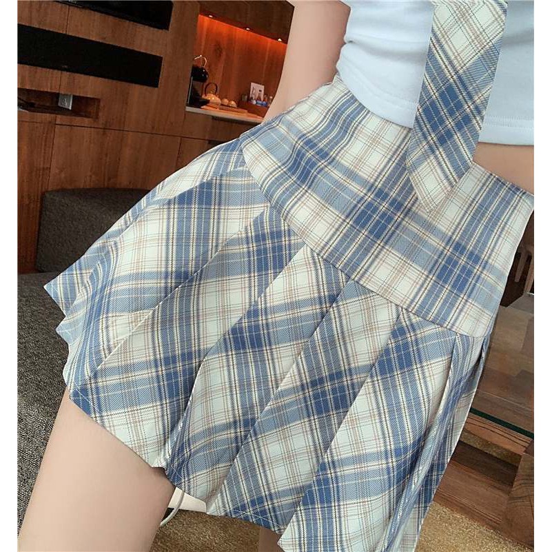 Set Áo Polo + Chân Váy Caro Lưng Cao | BigBuy360 - bigbuy360.vn