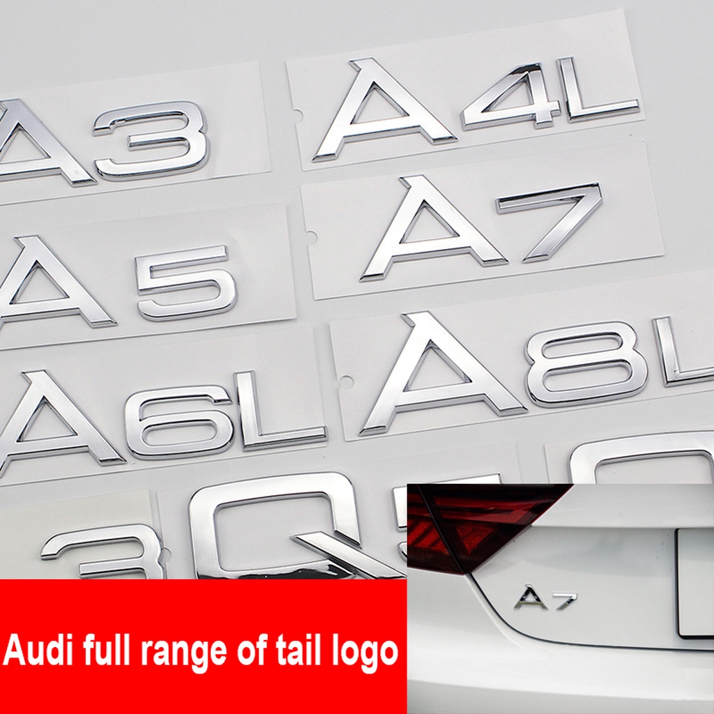 Logo Dán Trang Trí Xe Hơi Audi A3 A4 A5 A6 A7 A4L A6L A8L Q3 Q5 Q7