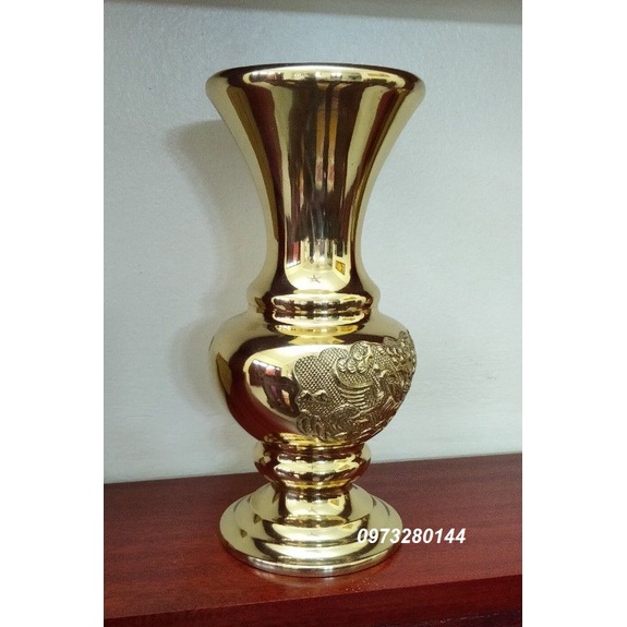 Lọ hoa bông cúc bằng đồng vàng cao cấp
