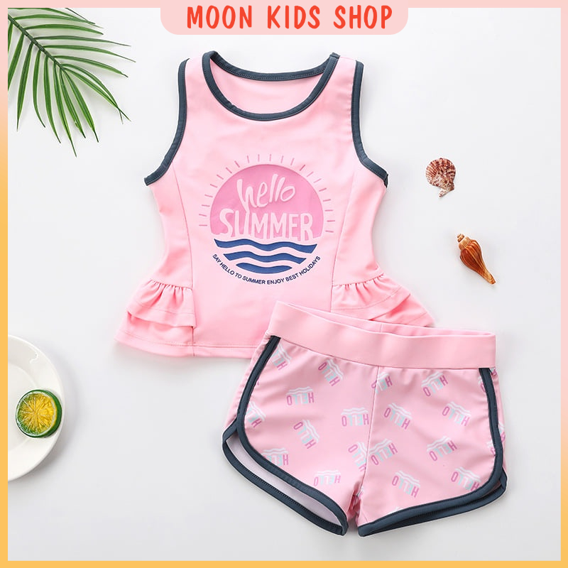 Bộ bơi bé gái đủ size từ 2 - 12 tuổi - Bộ bơi SUMMER