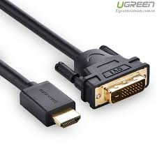 Cáp HDMI to DVI (24+1) dài 3m Ugreen10136 Cao Cấp_Bảo hành chính hãng 18 tháng