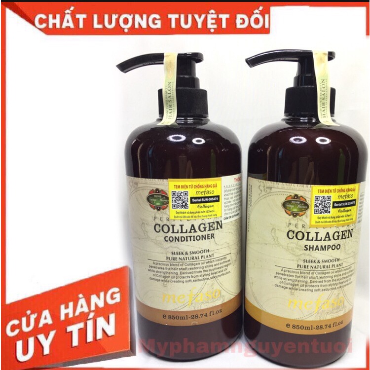 Dầu xả Collagen Mefaso chính hãng mềm mượt 850ml