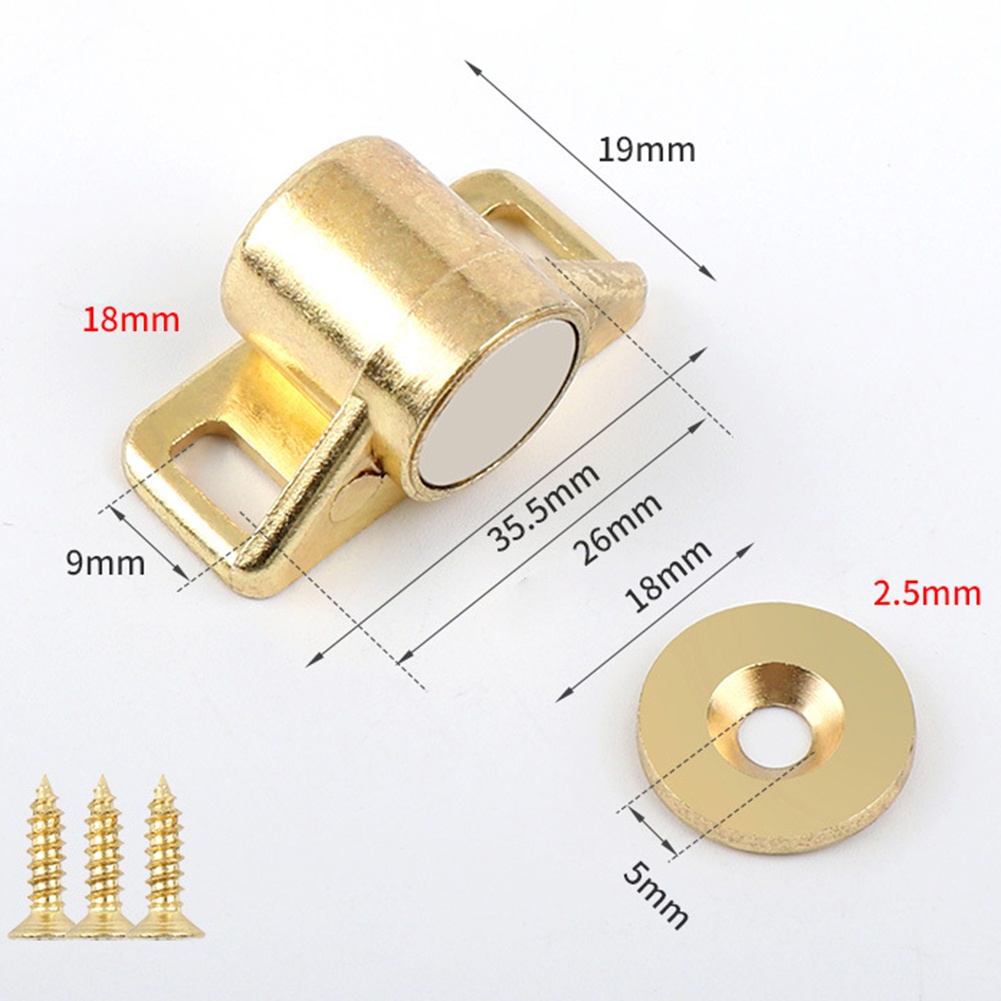 Bộ 3 Chốt Chặn Cửa Bằng Hợp Kim Kẽm Dày Dặn Có Nam Châm