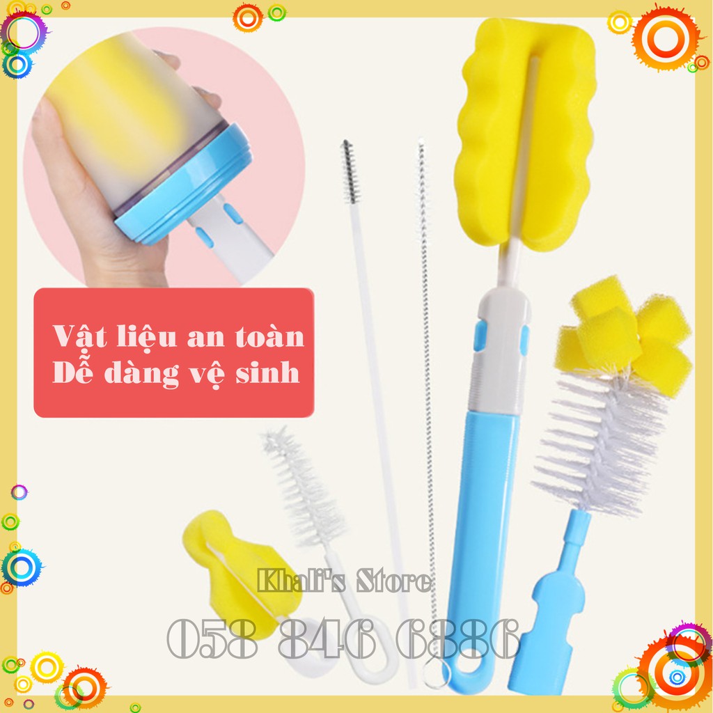 Bộ Cọ Rửa Vệ Sinh Bình Sữa 06 chi tiết