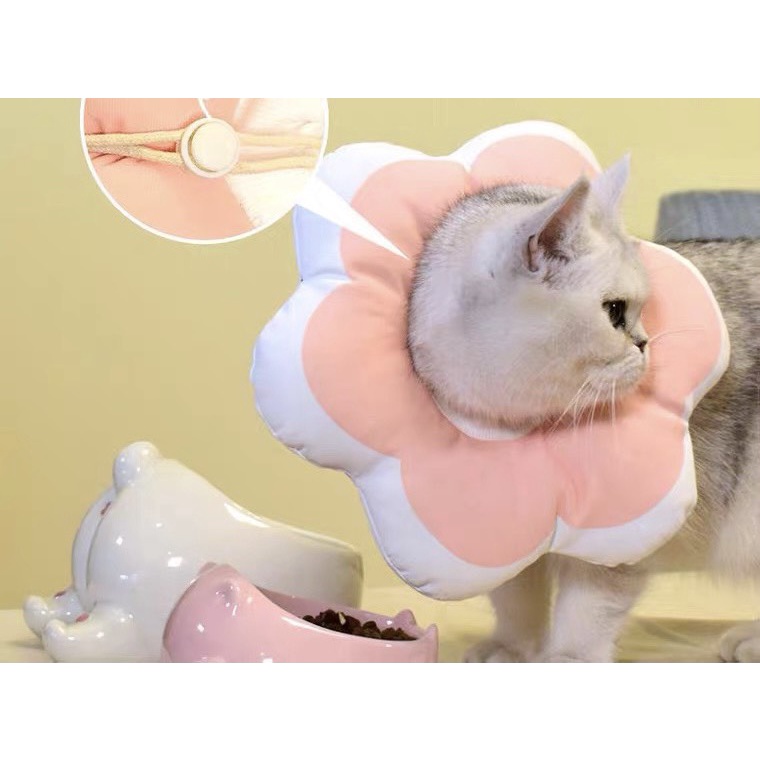 [NEW] Vòng chống liếm hình hoa cho chó mèo bông mềm mịn nhiều màu cao cấp