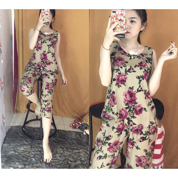 Đồ bộ mặc nhà, đồ bộ tole nữ,  chất vải lanh dầy mền mịn, mặc mát thấm hút mồ hôi size 48 -56kg